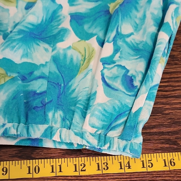 Y2K Vintage Button Front Floral Midi Skirt Size 12/M Blue Fairy Cottage Pockets - Picture 9 of 12